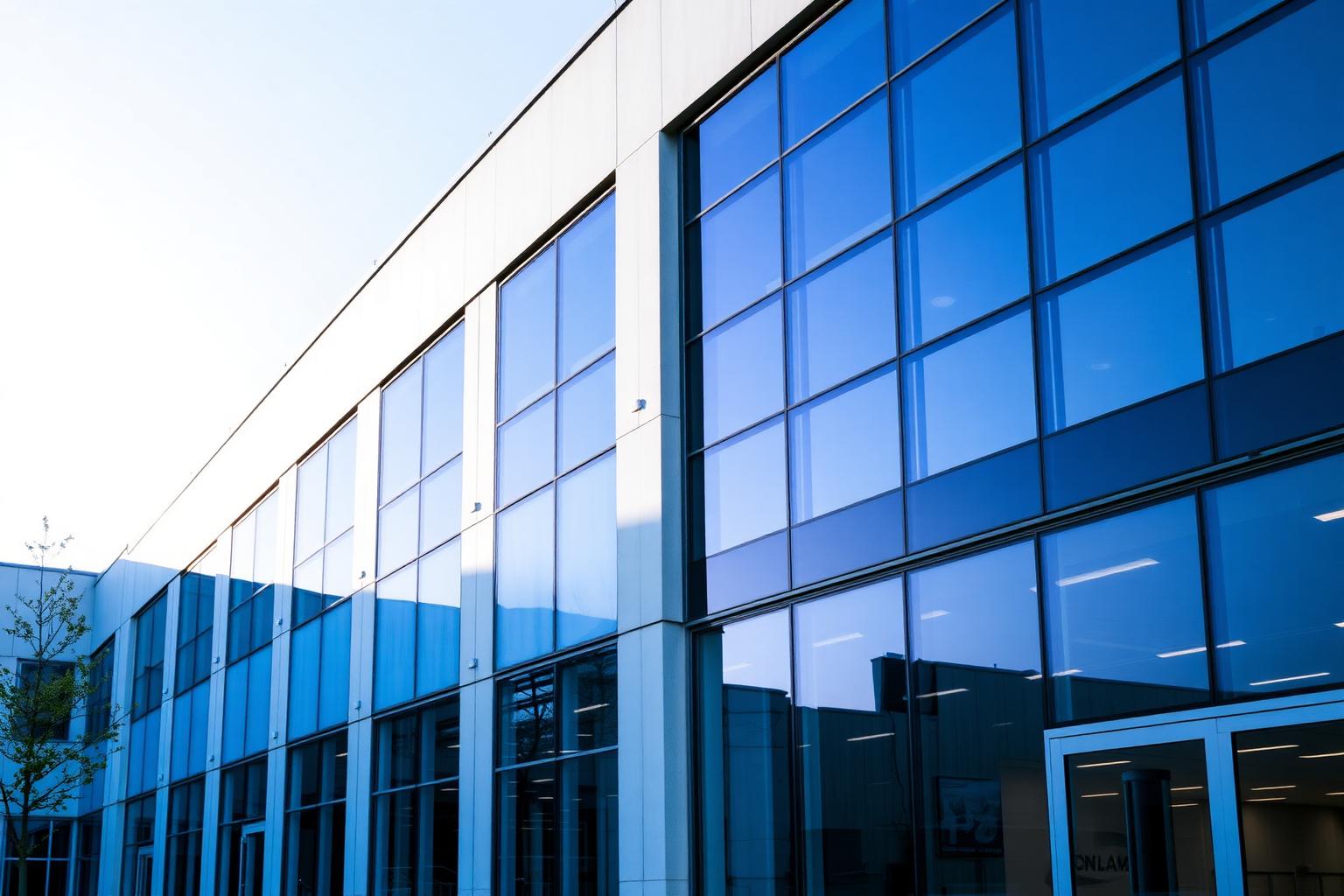 Modern high-performance commercial building facade