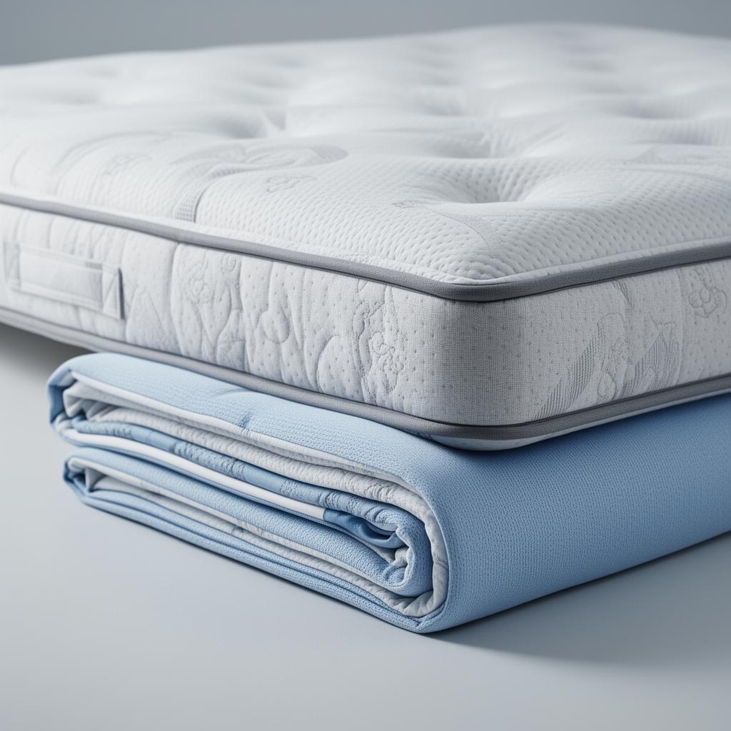 Finished premium mattress and folded performance fabric ready for shipment