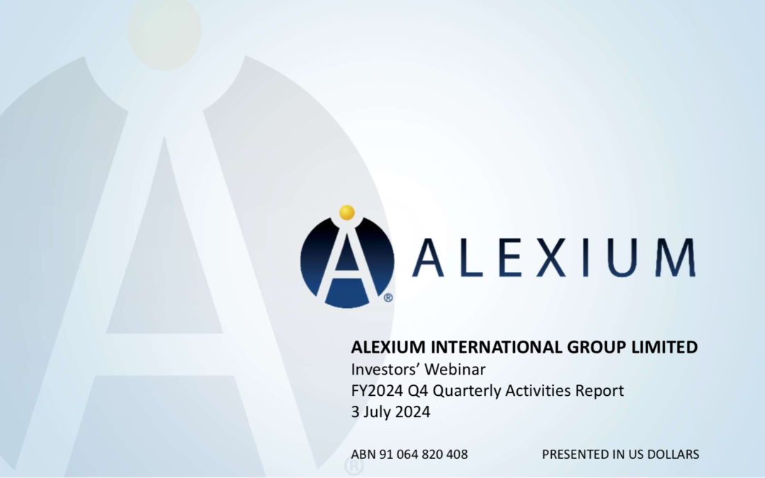 Alexium FY24 Investor Presentation - 03 July, 2024