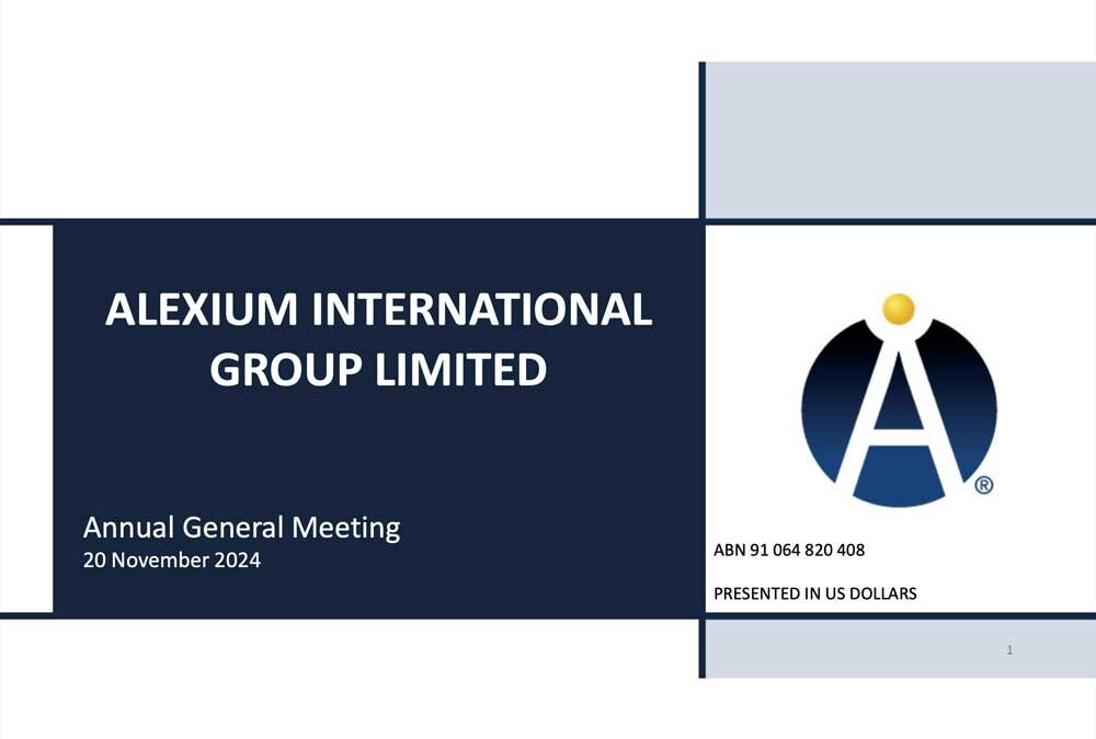 Alexium 2024 Annual General Meeting Presentation