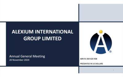 Alexium 2024 Annual General Meeting Presentation & Audio